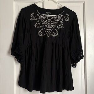 Maternity shirt eyelet embroidery XS